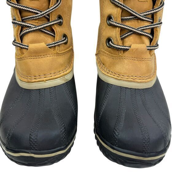 Sorel Slimpack Lace II Winter Boot Elk Tan Brown Nubuck Leather Women’s Size 8.5 - Picture 5 of 11